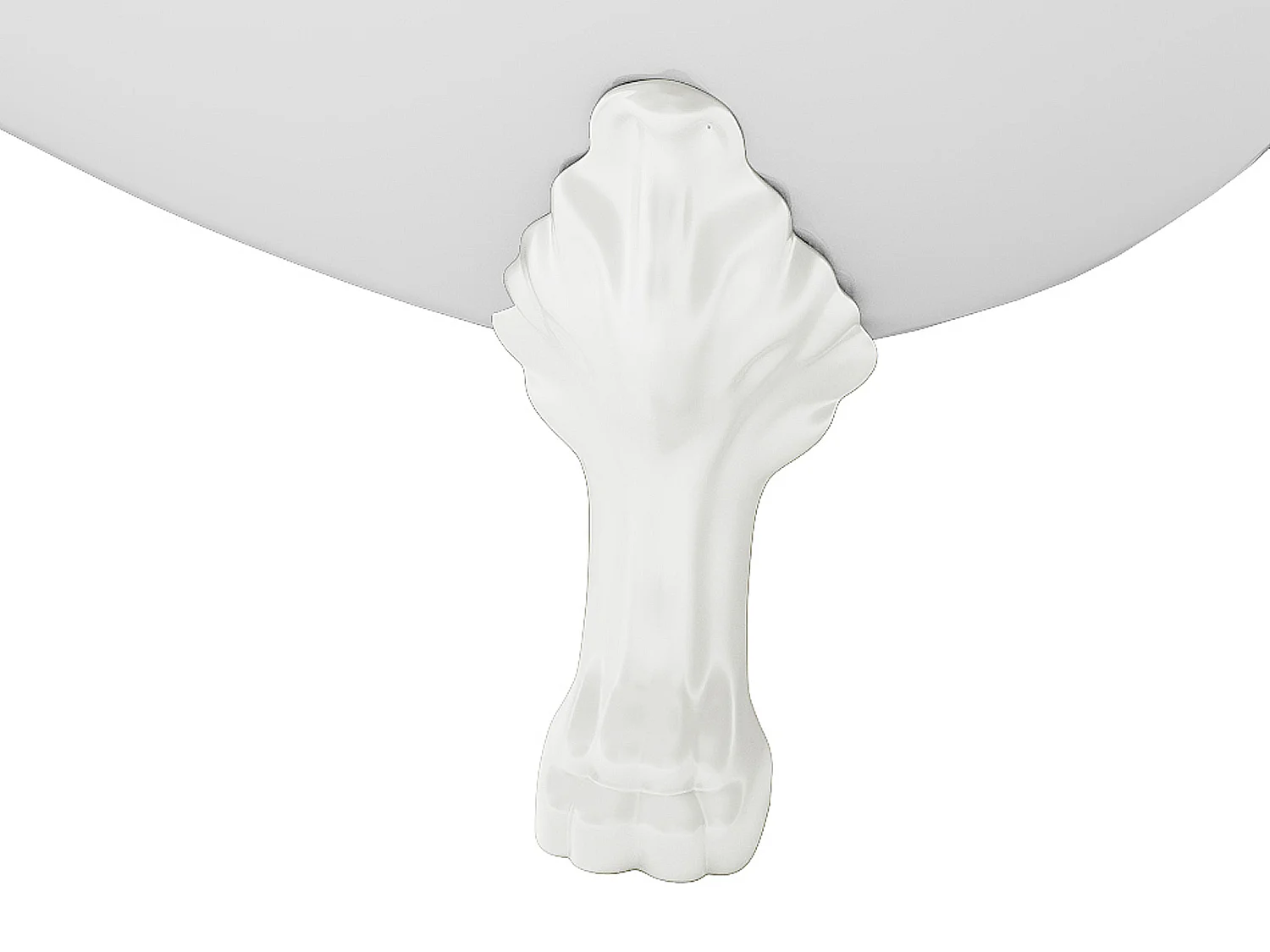 Vasca da bagno freestanding con piedi bianchi zampa di leone 200L 145x74x77cm Bianco Rétro - NISOS II