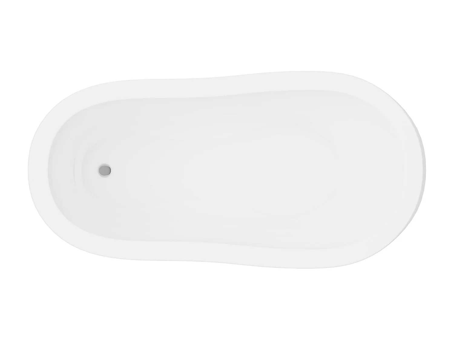 Vasca da bagno freestanding con piedi bianchi zampa di leone 200L 145x74x77cm Bianco Rétro - NISOS II