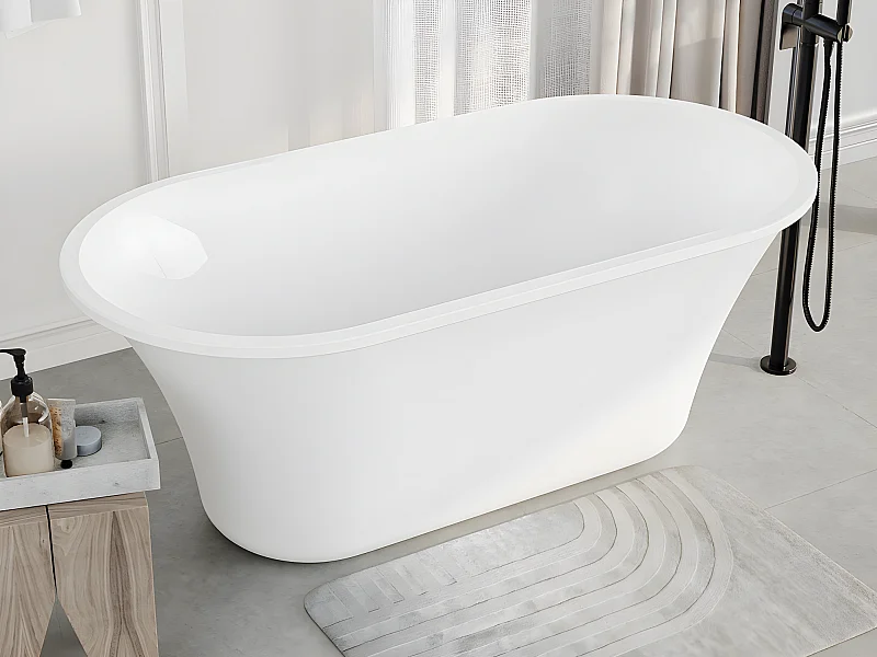 Freistehende Design-Badewanne - 193 L - 150 x 75 x 58 cm - Weiß - NOEMIE II