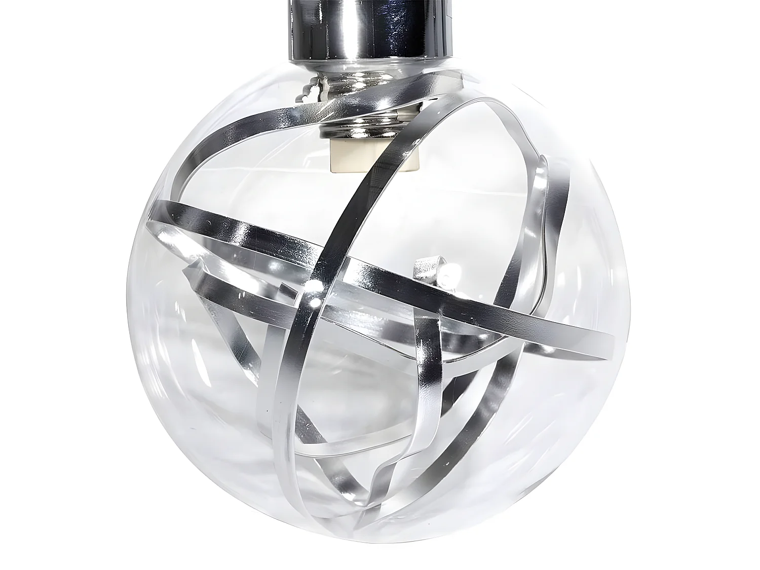 Plafondnier de 6 feux modèle VARANASI chrome FABRILAMP