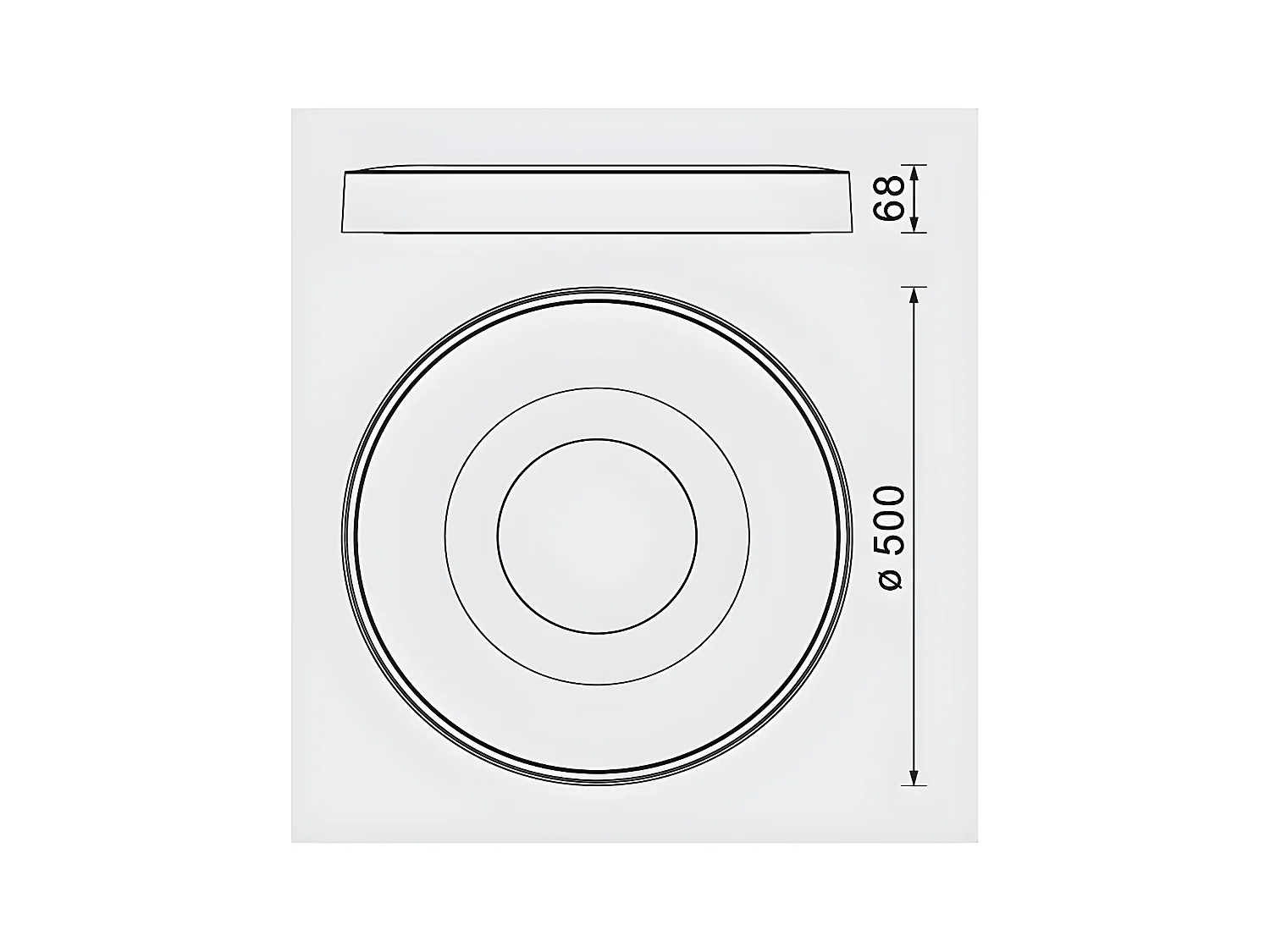 Plafondnier modèle COIN noir led 56w avec télécommande MANTRA