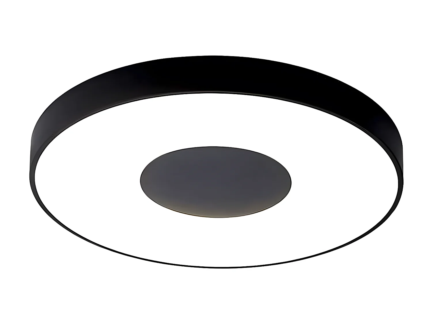 Plafondnier modèle COIN noir led 56w avec télécommande MANTRA