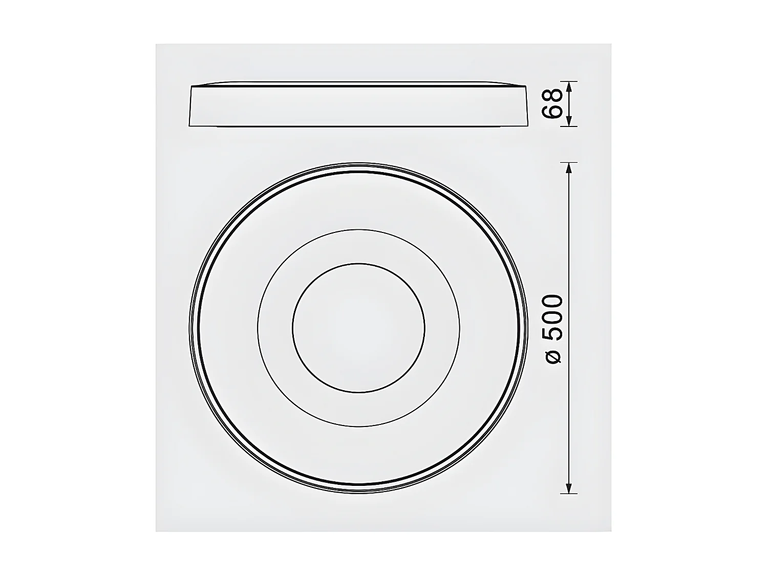 Plafondnier modèle COIN noir led 56w avec télécommande MANTRA