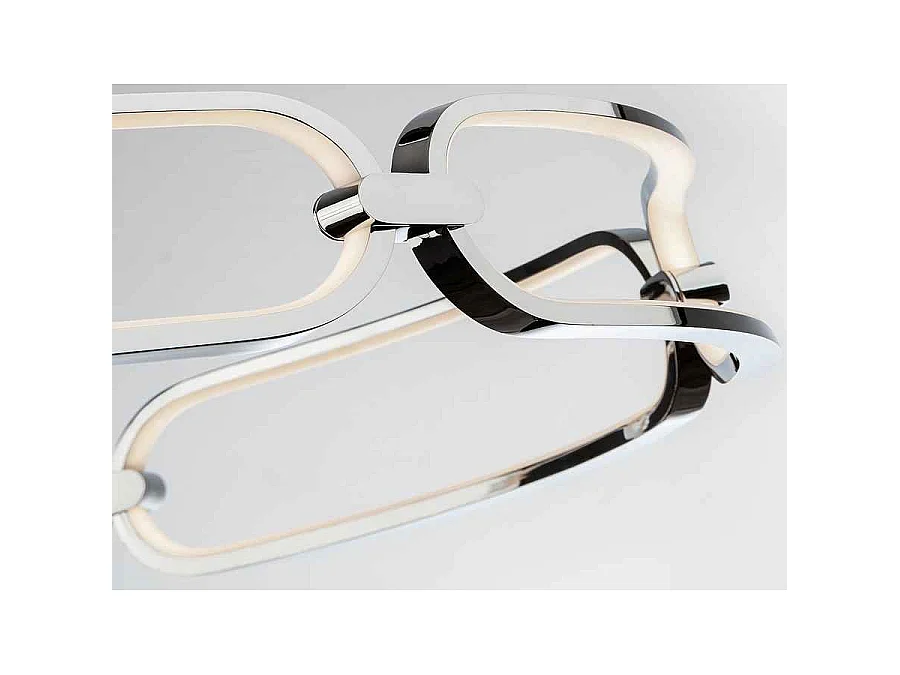Plafon Led 65w Modelo Colette Cromo 80cm Dimable Cromo