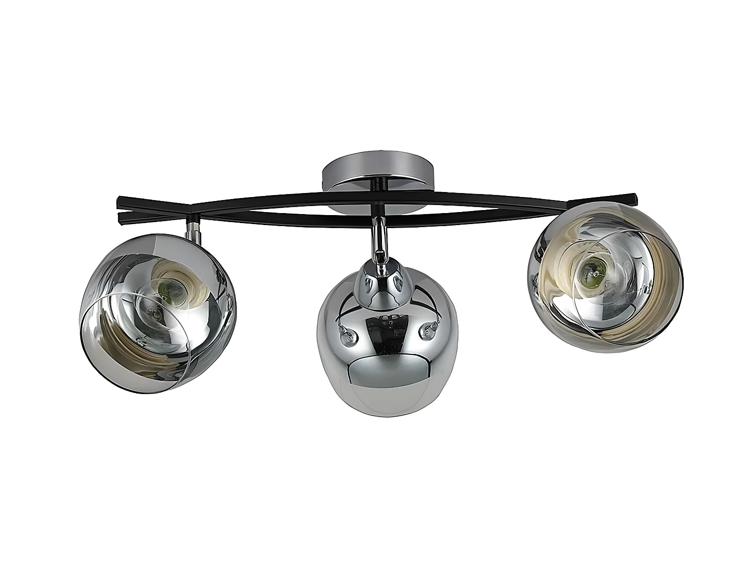 Bande Plafond de 3 projecteurs DENALI chrome FABRILAMP