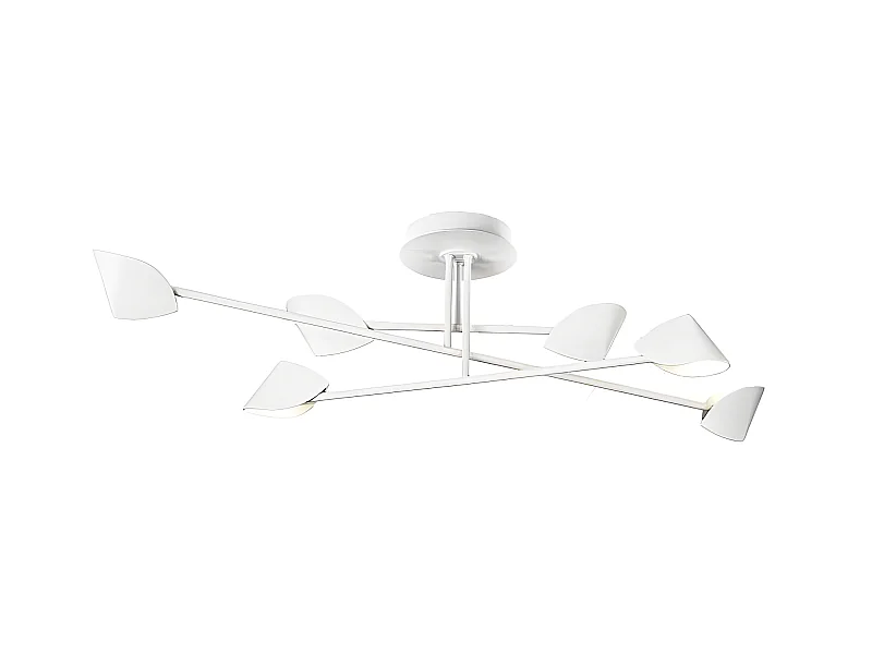 Semi-plafond led 44,5 w modèle CAPPUCCINA 6 L blanc MANTRA