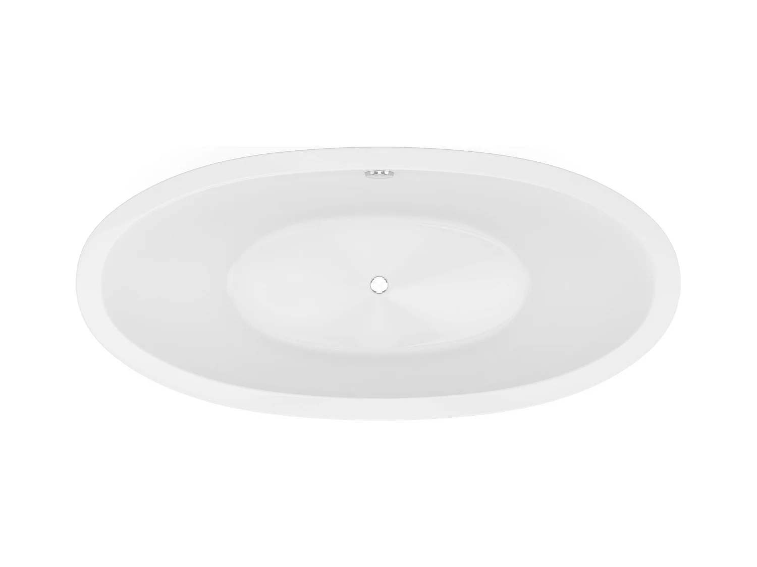 Baignoire îlot design blanche  - 225L - 170 x 83 x 77cm - ALDA