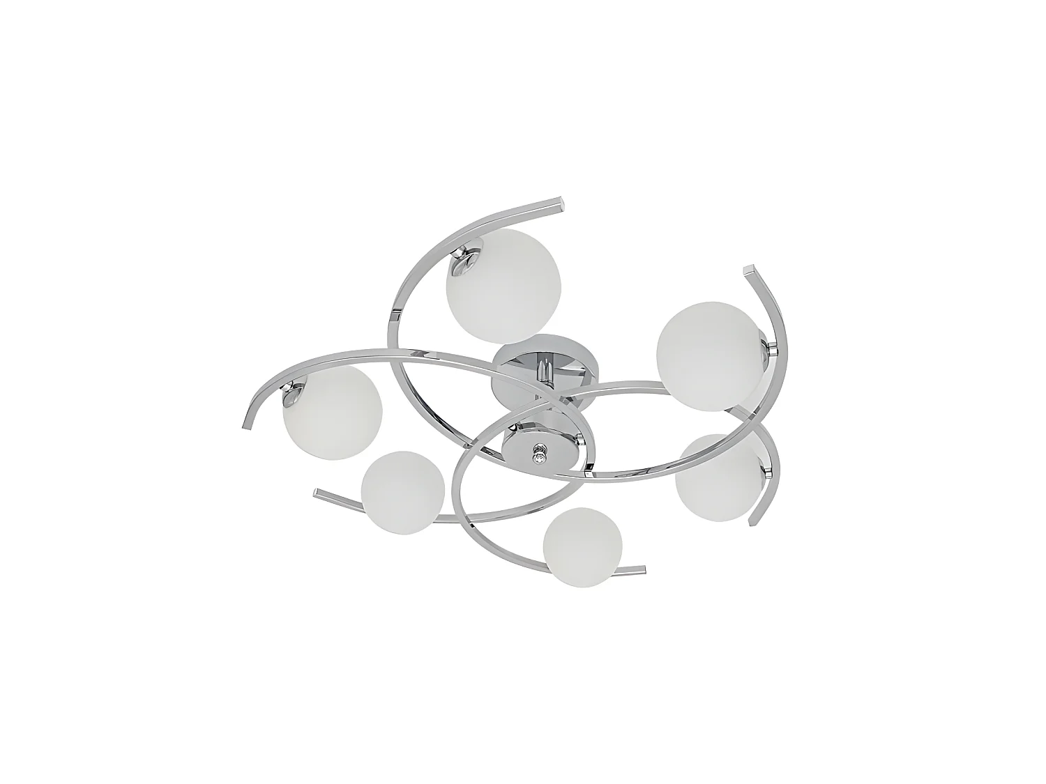 Lampe Plafond 6 lumières modèle Conil couleur Chrome FABRILAMP