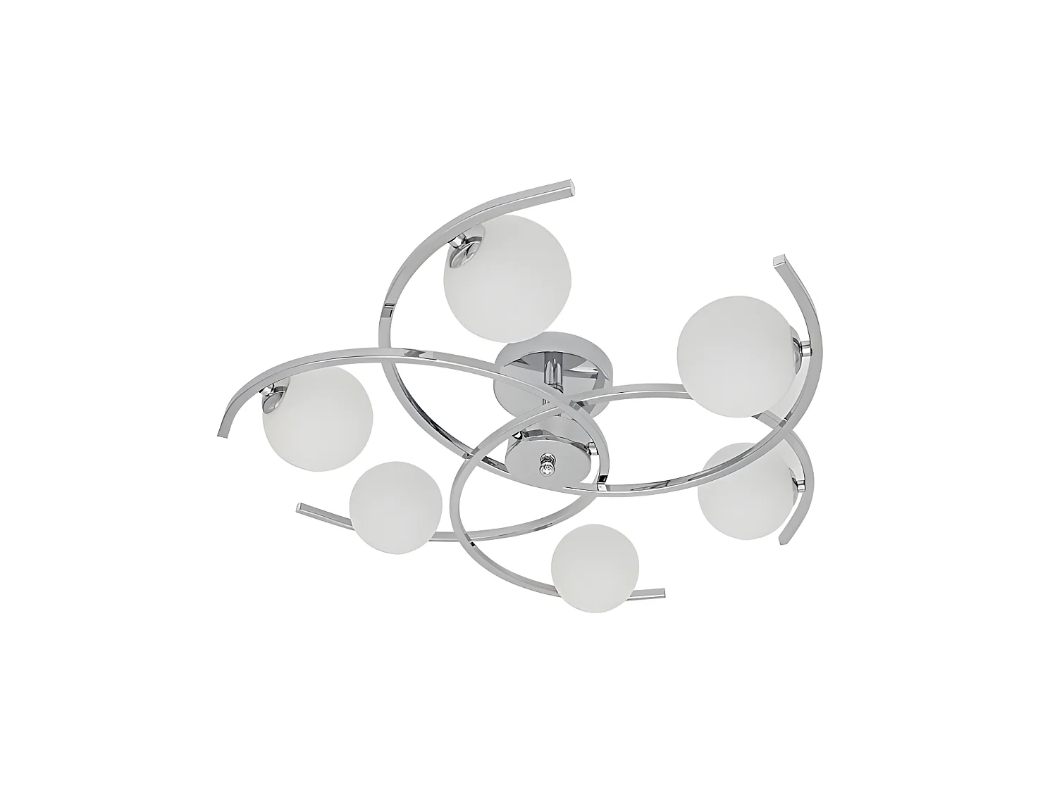 Lampe Plafond 6 lumières modèle Conil couleur Chrome FABRILAMP