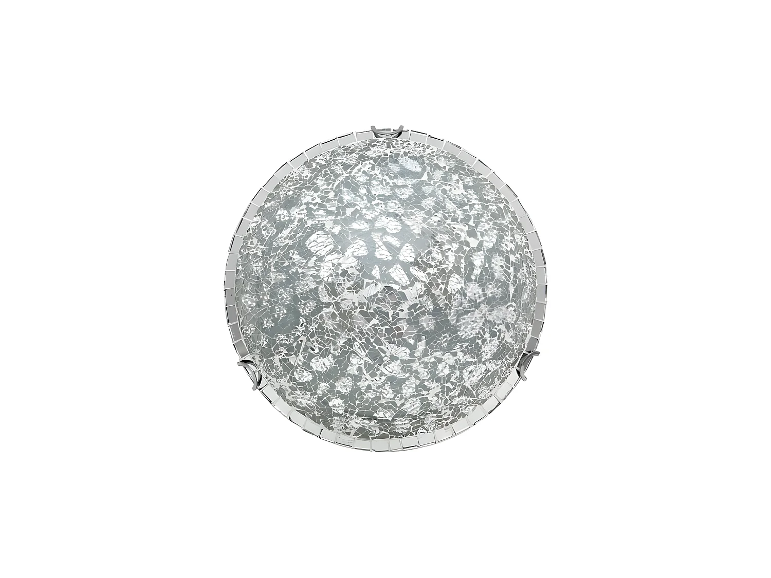 Lampara Plafon De 2 Luces Modelo Tenor Color Cromo Mosaico