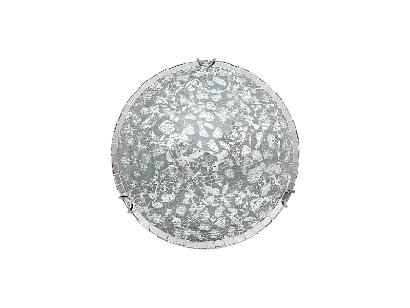 Lampara Plafon De 2 Luces Modelo Tenor Color Cromo Mosaico