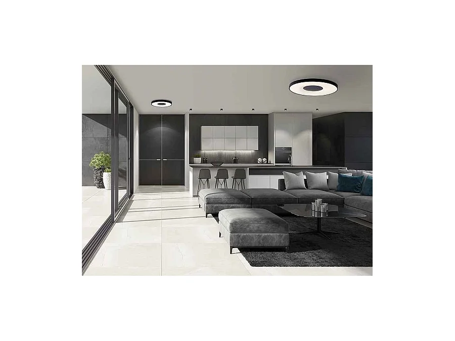 Plafondnier LED blanc avec télécommande modèle COIN MANTRA