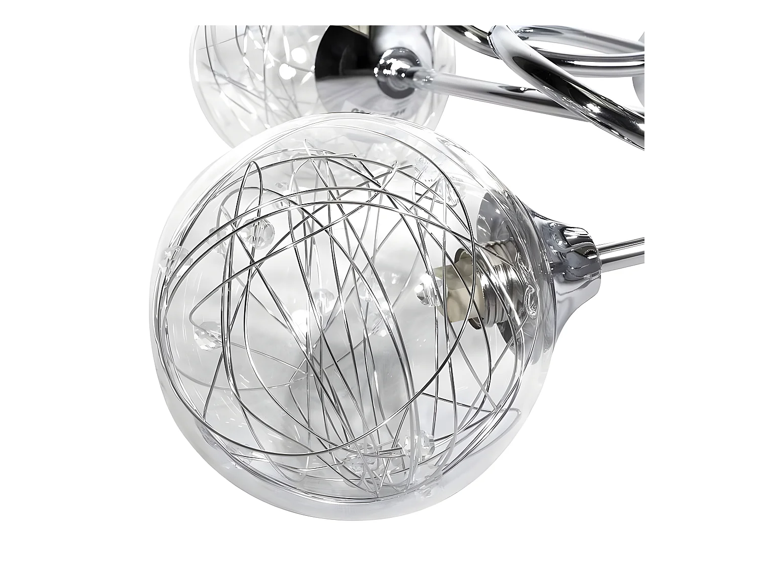 Plafondnier RIO DE JANEIRO chrome 5 lumières FABRILAMP