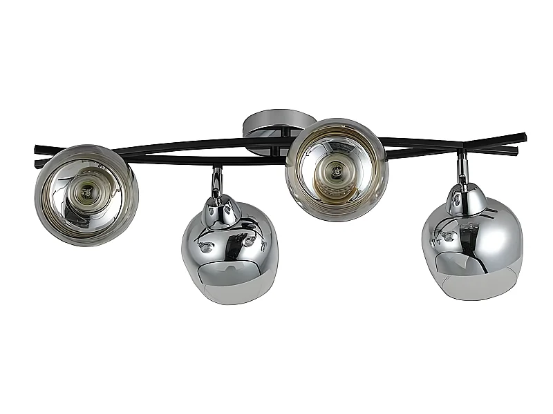 Plafond bande modèle DENALI chrome 4 projecteurs FABRILAMP