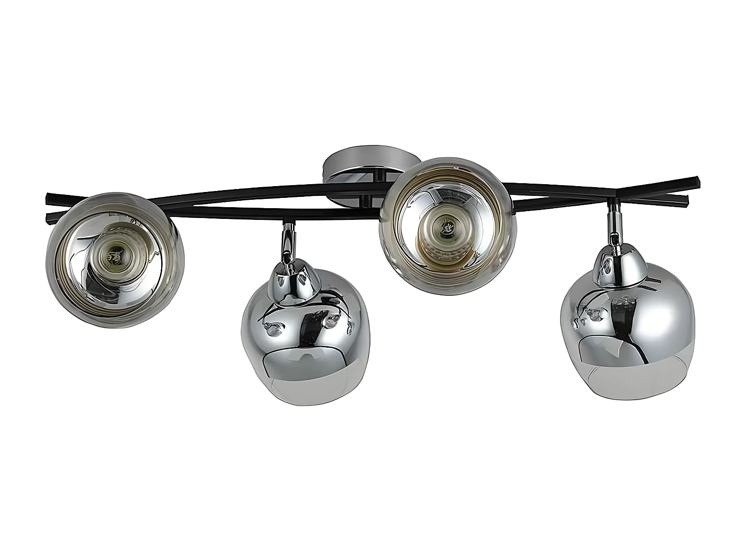 Plafon strip modello DENALI cromo 4 faretti FABRILAMP