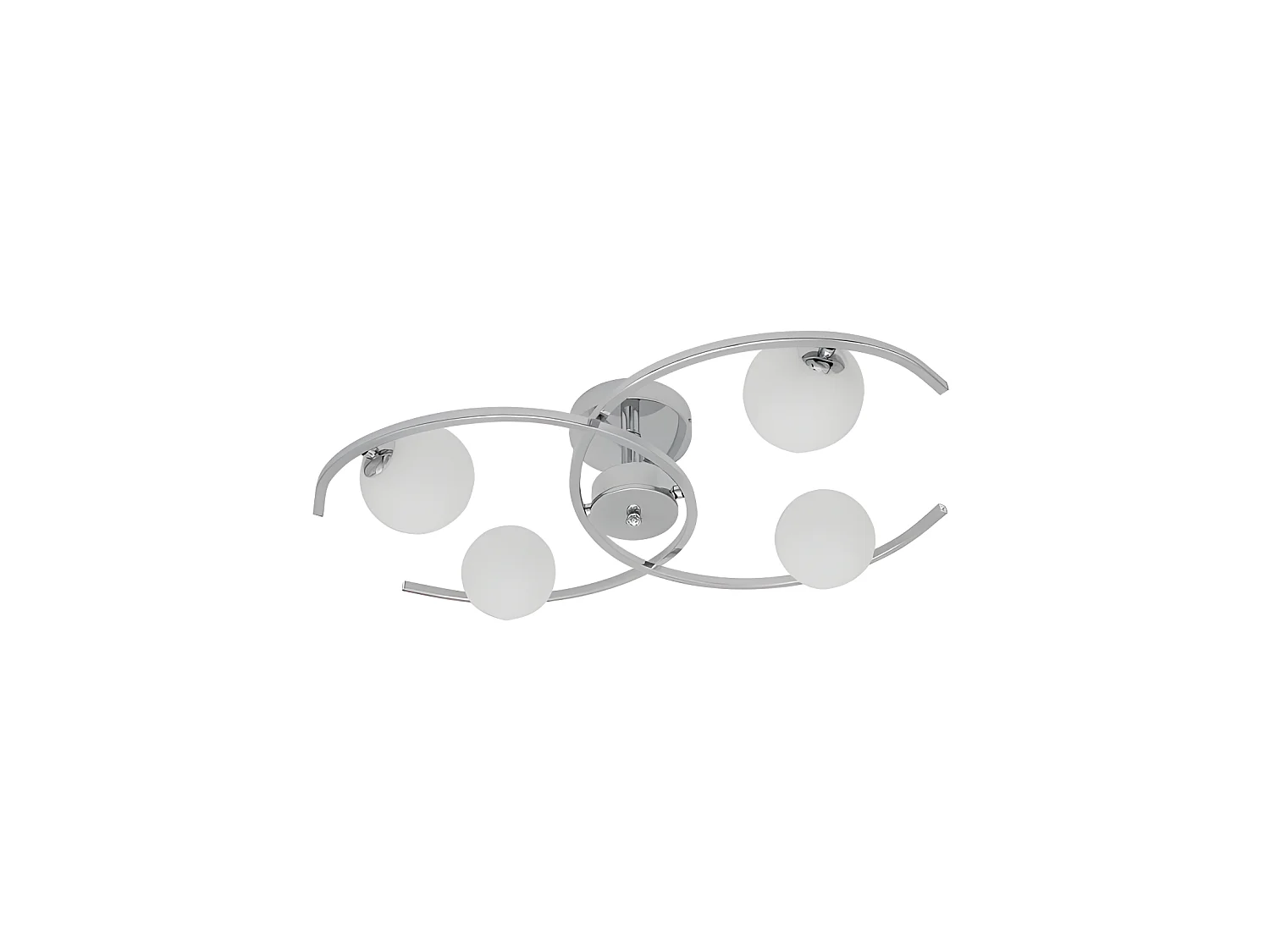 Plafondnier de 4 lumières modèle Conil couleur Chrome FABRILAMP