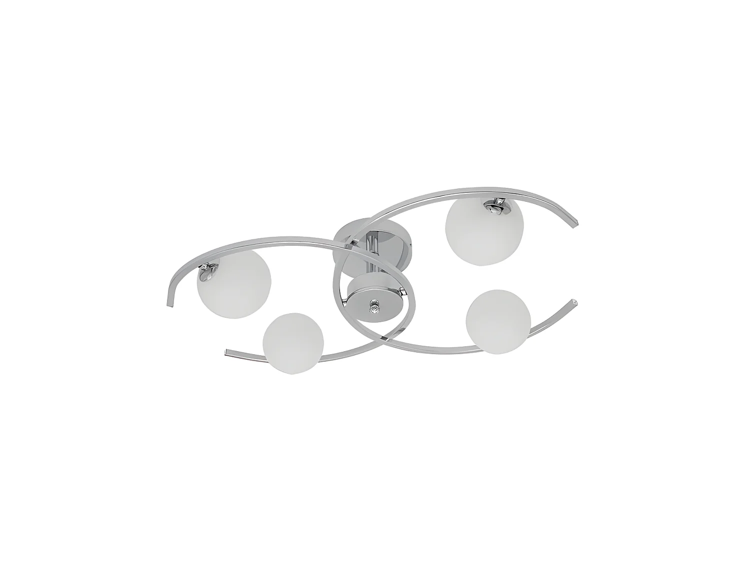 Plafondnier de 4 lumières modèle Conil couleur Chrome FABRILAMP