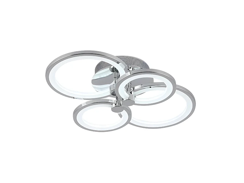 Plafond Sydney 76w 3000-4000-6500k Chrome 13,5x55x41 Cm 10260lm Dimmable, mémoire ET C.remote