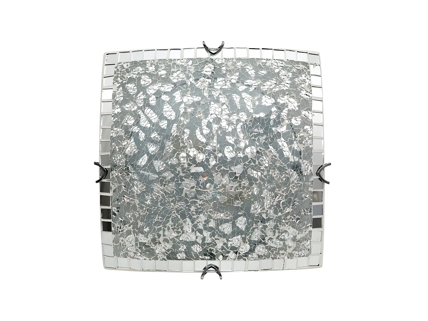 Lampe Plafond en chrome Modèle carré Tenor Mosaic FABRILAMP