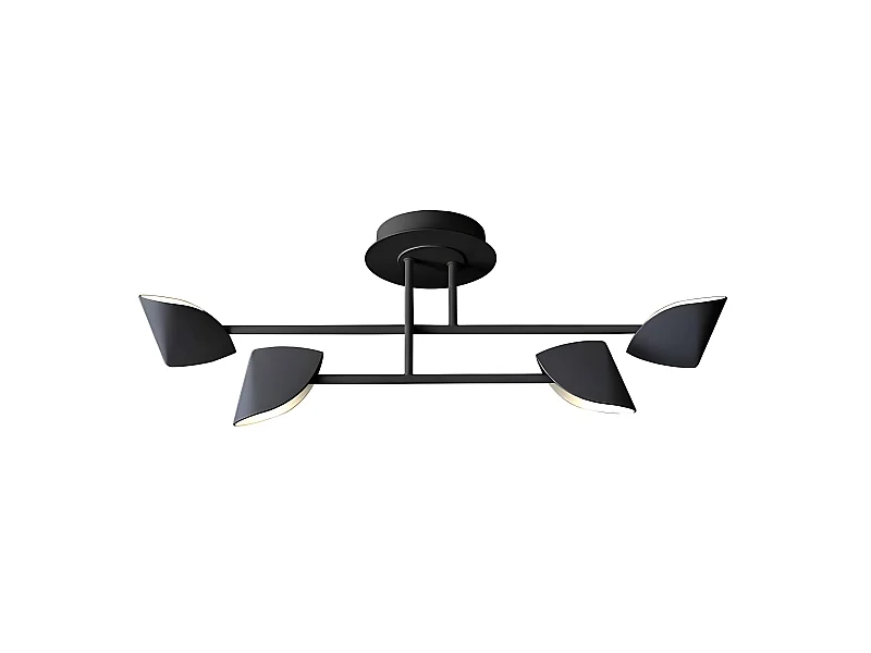 Plafondd LED 4 luminaires modèle CAPPUCCINA 30w noir MANTRA