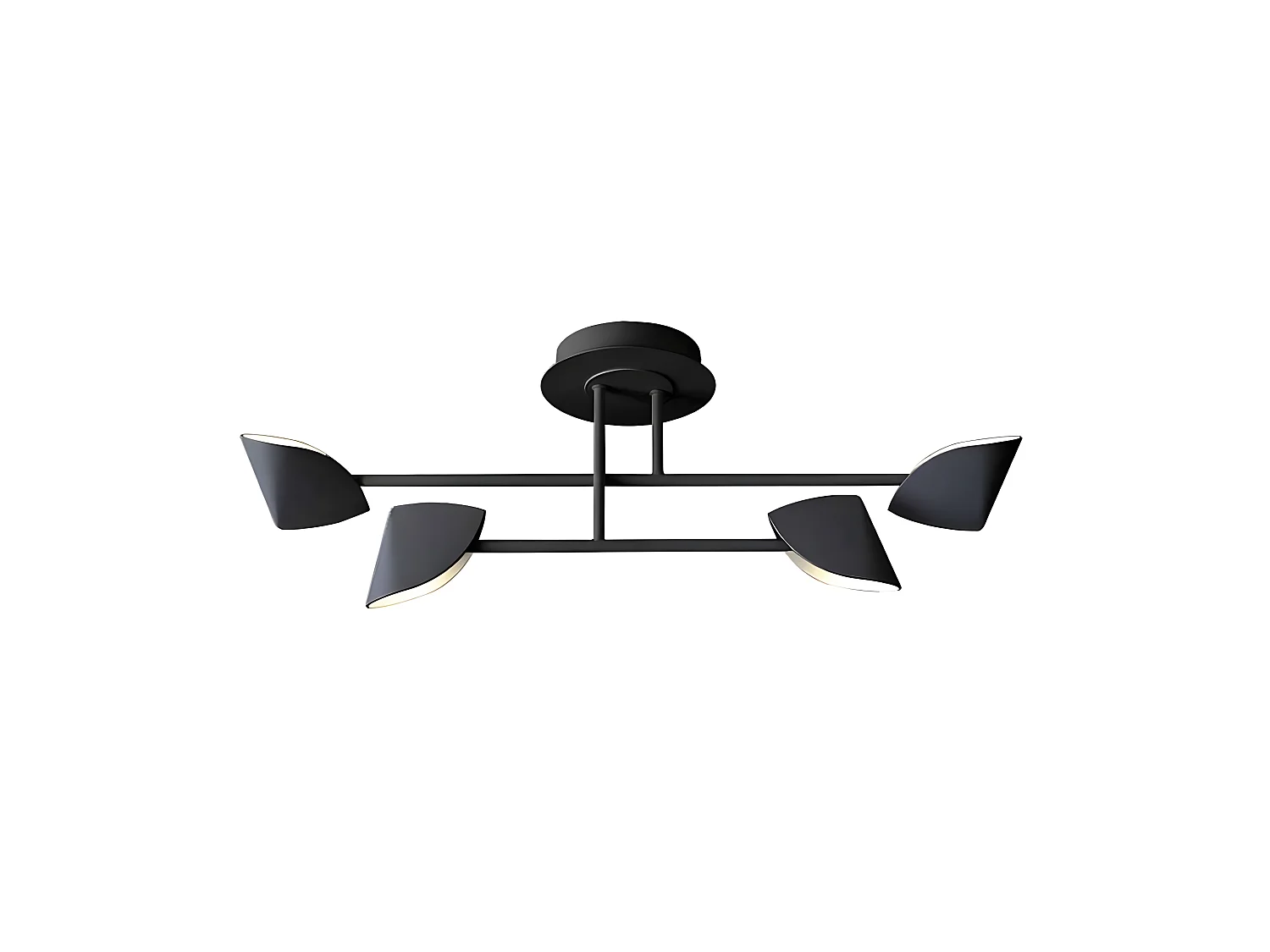 Plafondd LED 4 luminaires modèle CAPPUCCINA 30w noir MANTRA