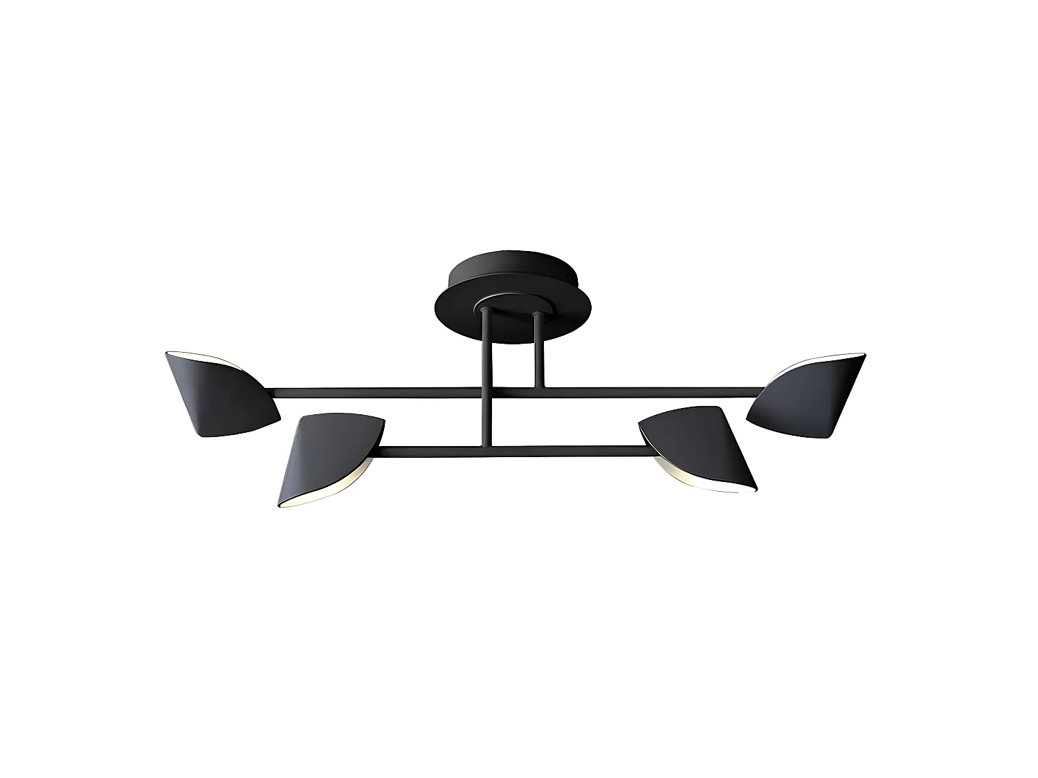 Plafondd LED 4 luminaires modèle CAPPUCCINA 30w noir MANTRA