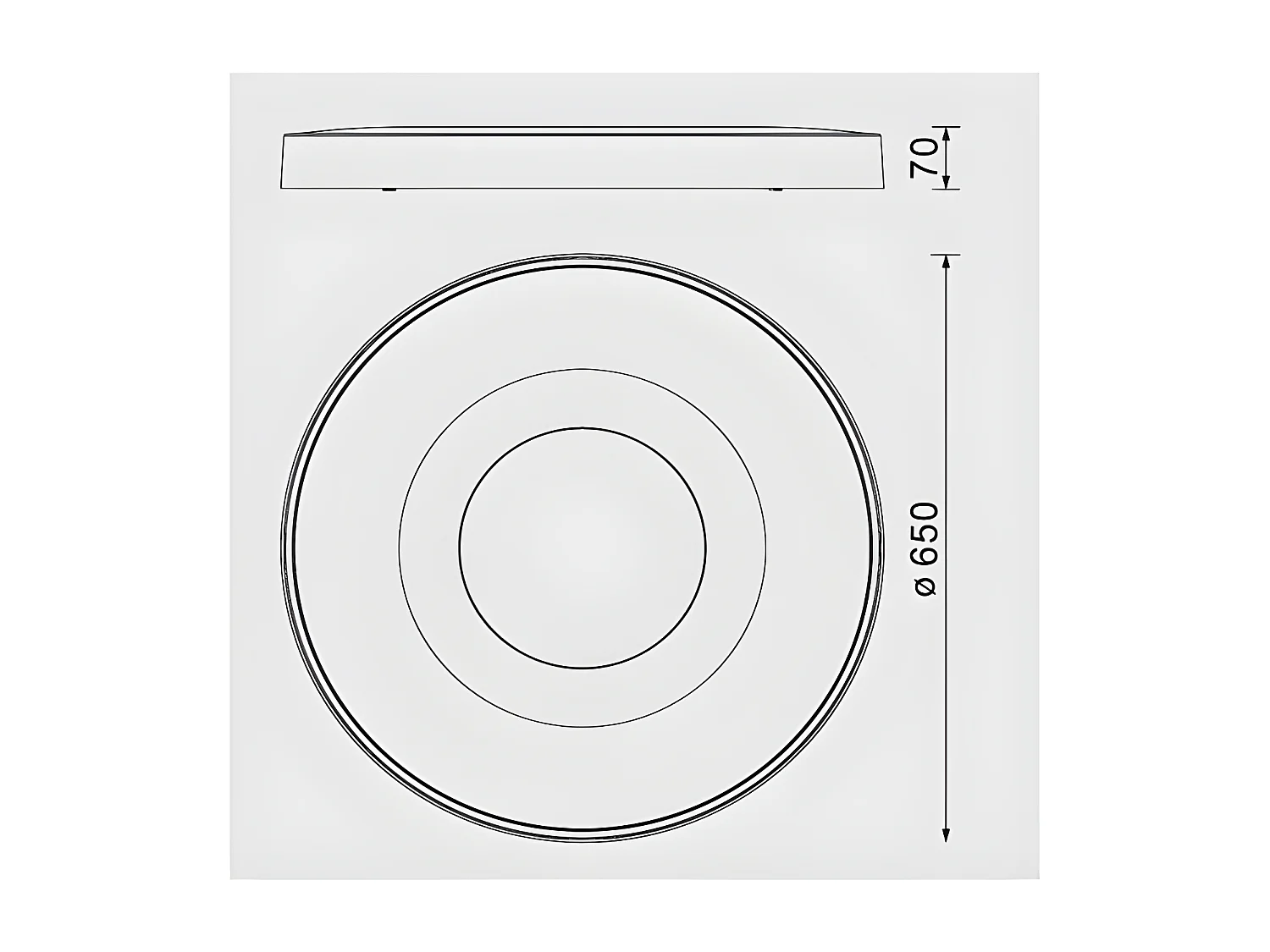 Plafondd LED 100w avec télécommande COIN couleur bois MANTRA