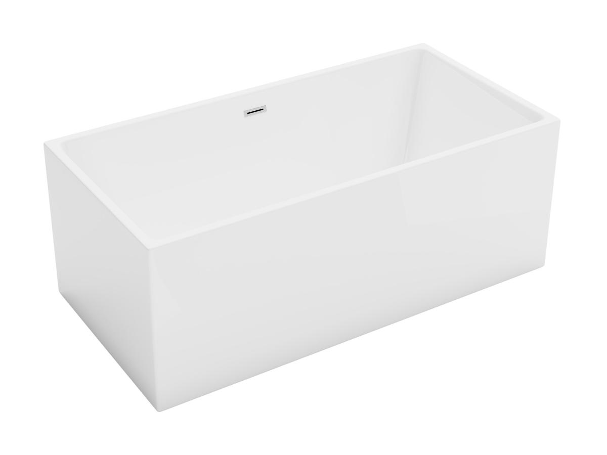 Badewanne halb freistehend - rechteckig - 250 L - 150 x 75 x 58 cm - Acryl günstig online kaufen