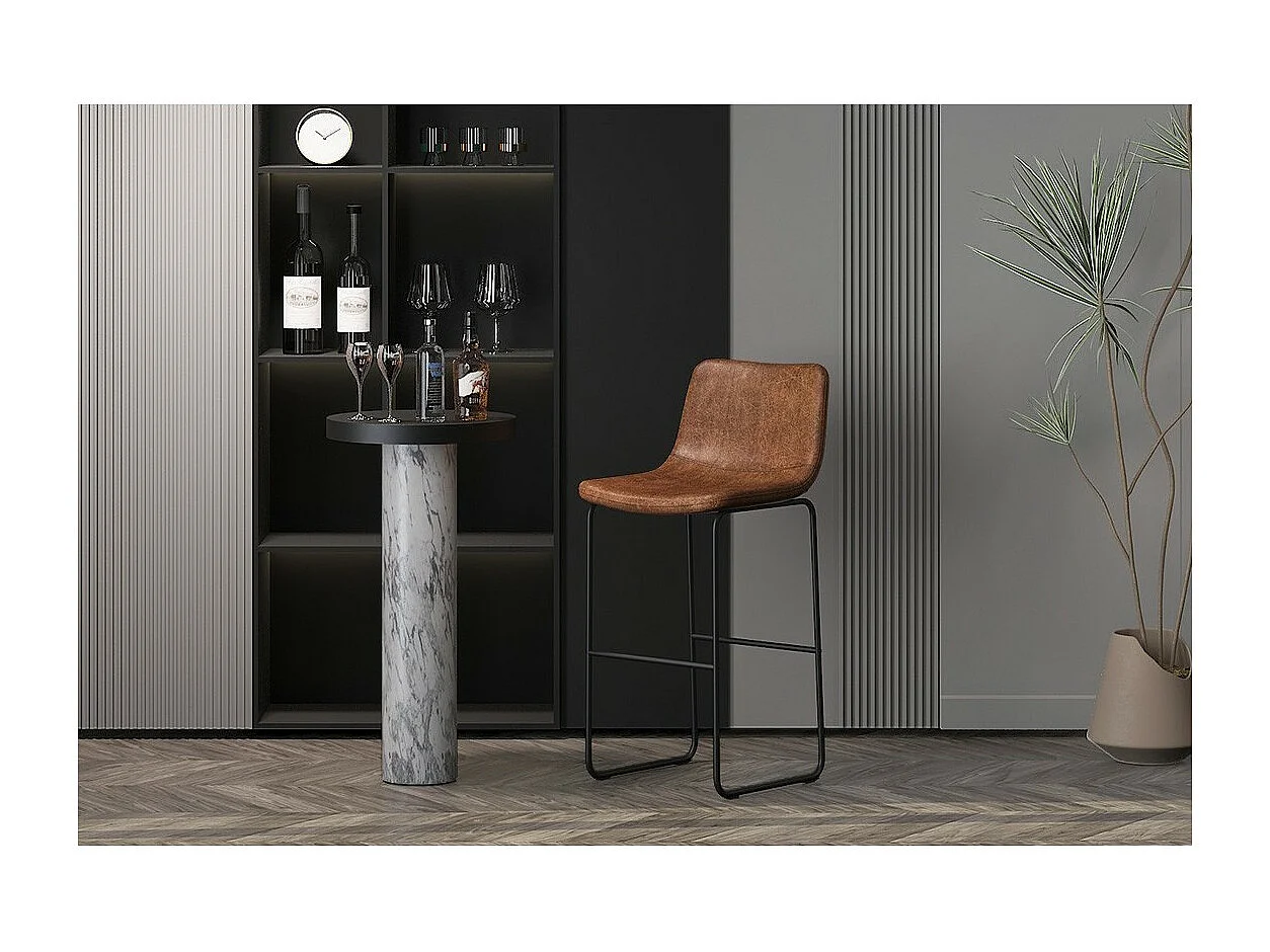 Barstoel RONDA in donkerbruine kleur