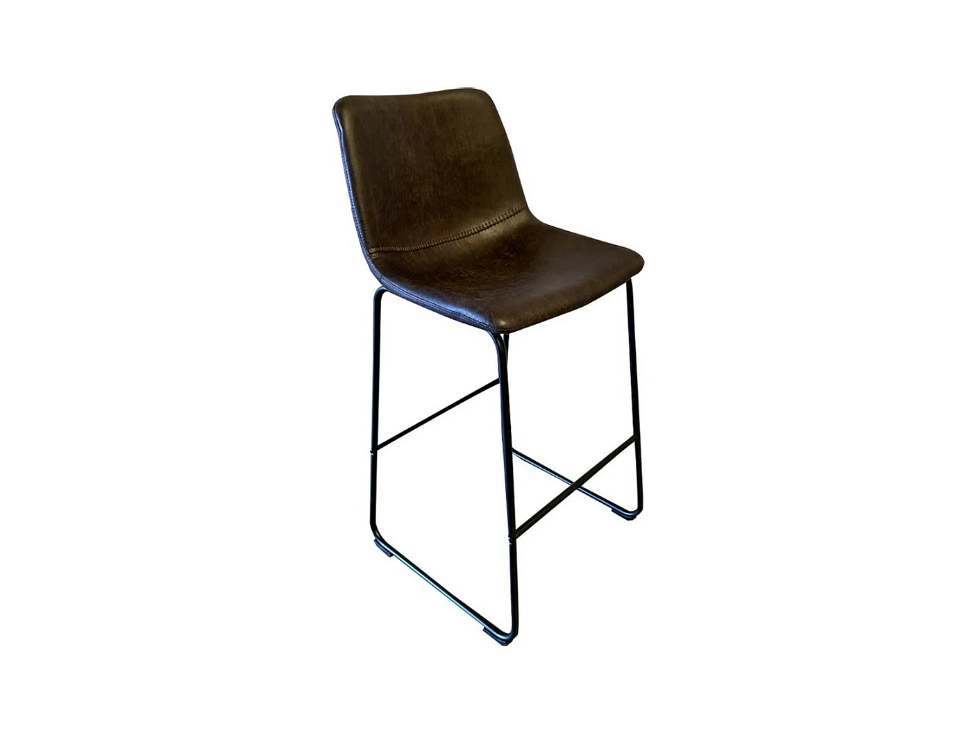 Tabouret de bar RONDA coloris cognac
