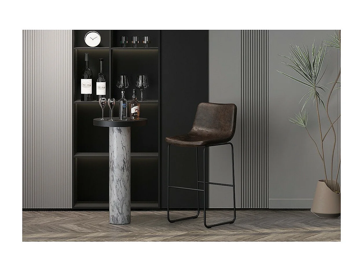 Barstoel RONDA in cognackleur