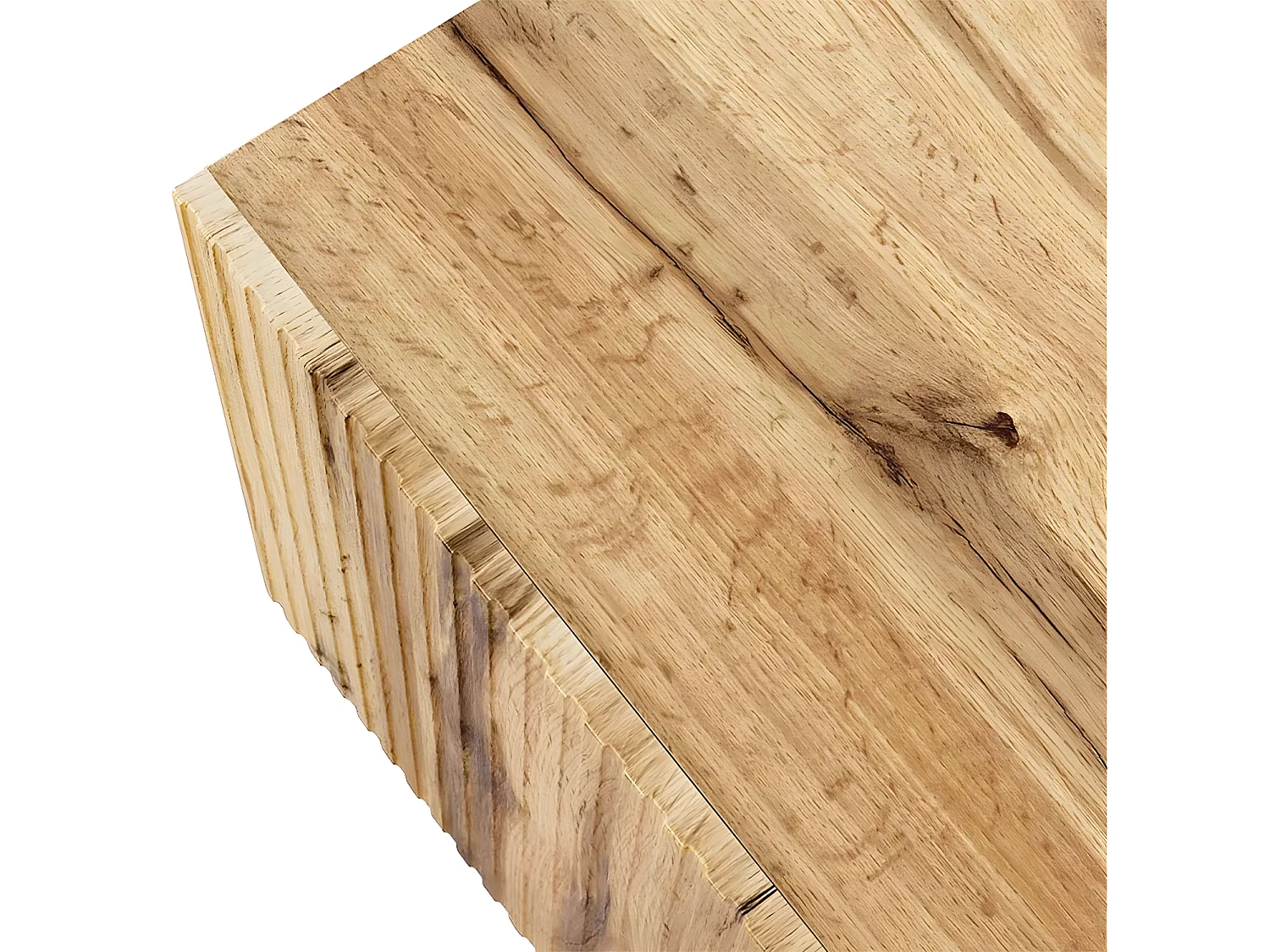 Meuble TV "Vamos" avec cheminée électrique intégrée - 181 x 50 x 42 cm - Bois