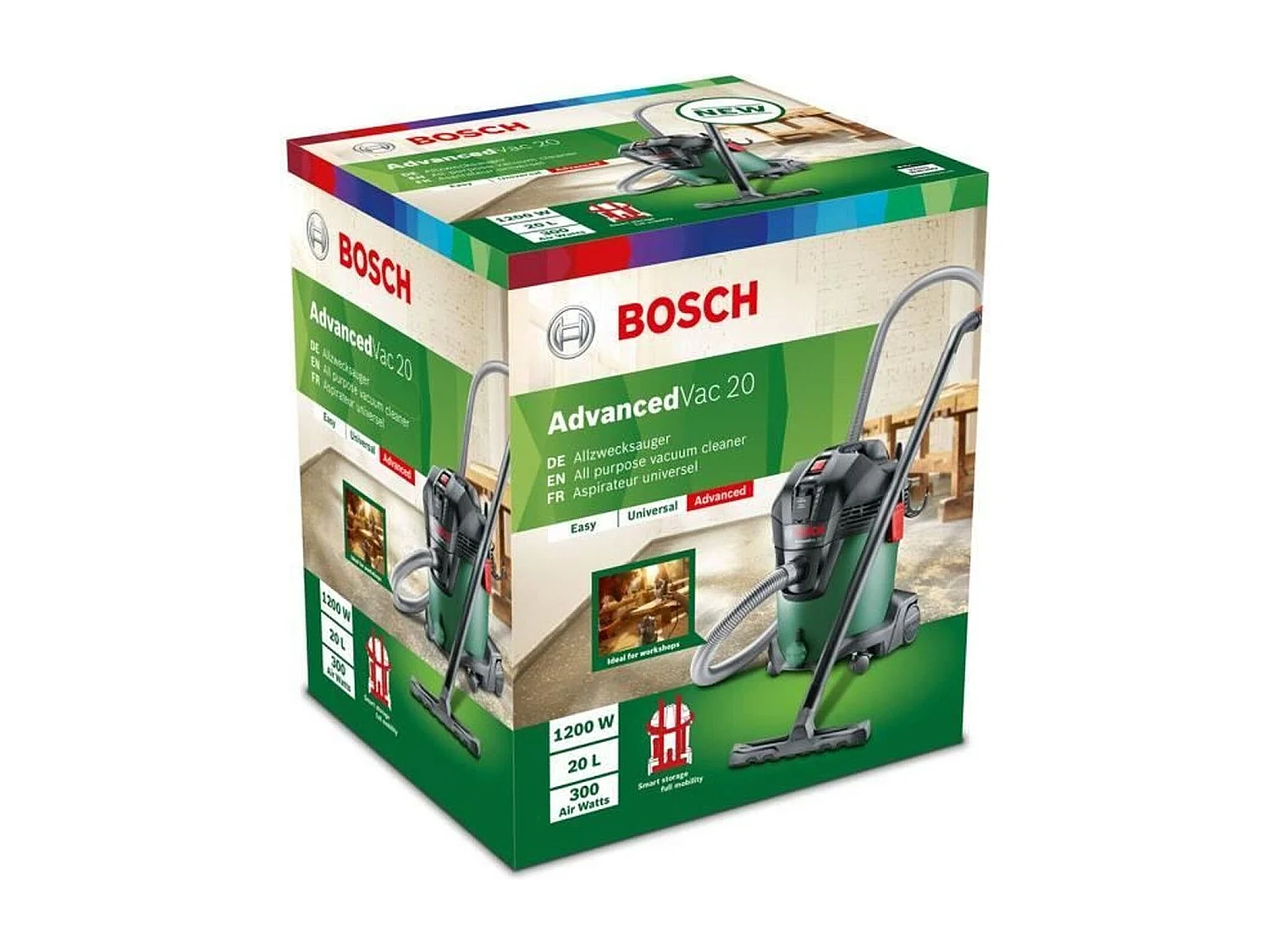 Aspirateur eau et poussière AdvancedVac 20 - 1200W avec Accessoires Complet