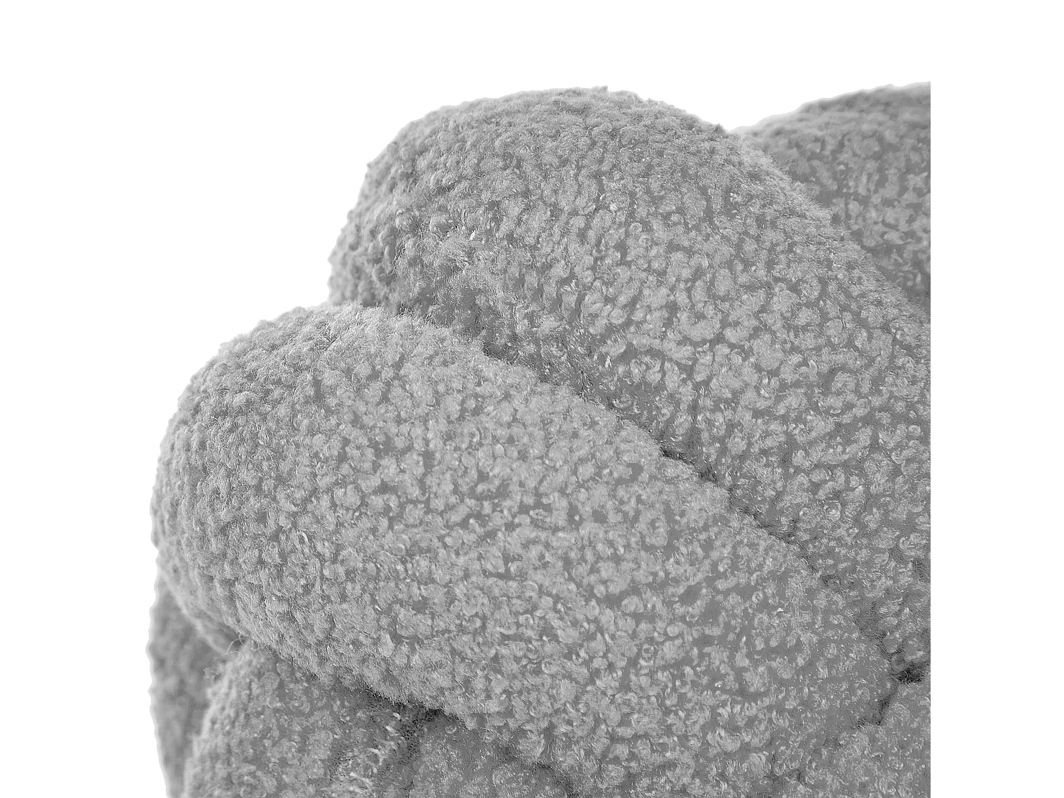 Lot de 2 coussins décoratifs MALNI Bouclé 19 x 19 cm Gris Unicolore