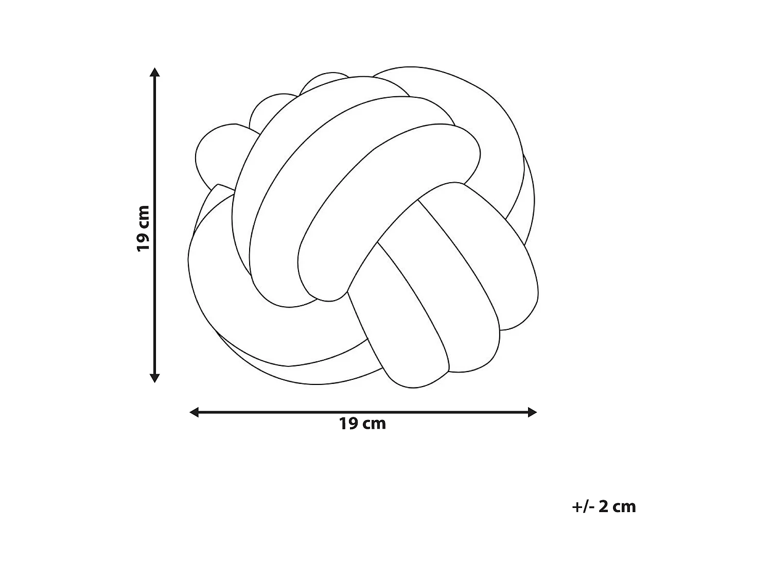 Poduszka dekoracyjna MALNI Boucle 19 x 19 cm Piaskowy Jednolity