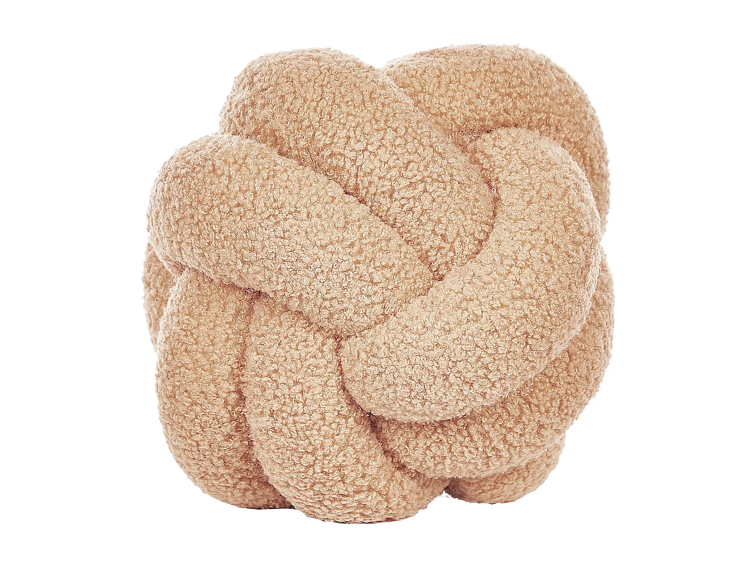 Dekoratives Boucle-Knoten-Kissen Beige 19 x 19 cm Malni