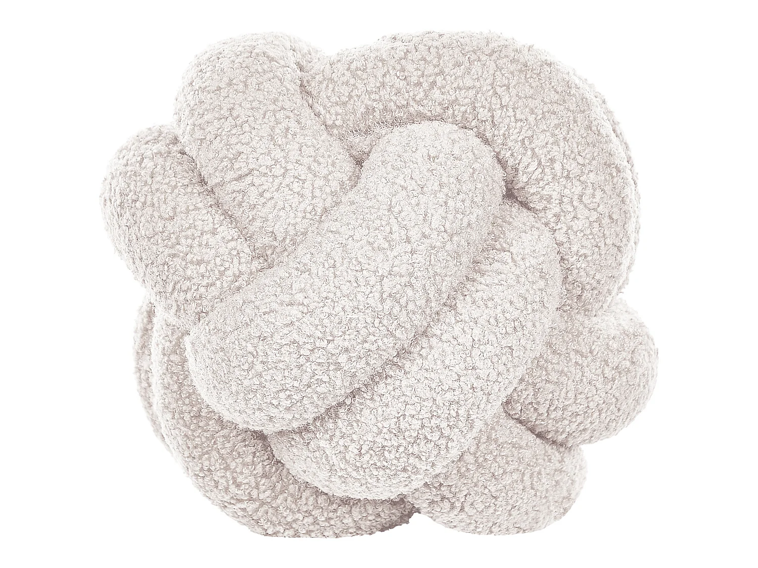 Coussin MALNI Bouclé 19 x 19 cm Blanc cassé Unicolore
