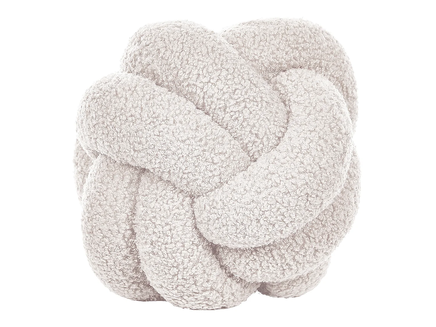 Coussin MALNI Bouclé 19 x 19 cm Blanc cassé Unicolore