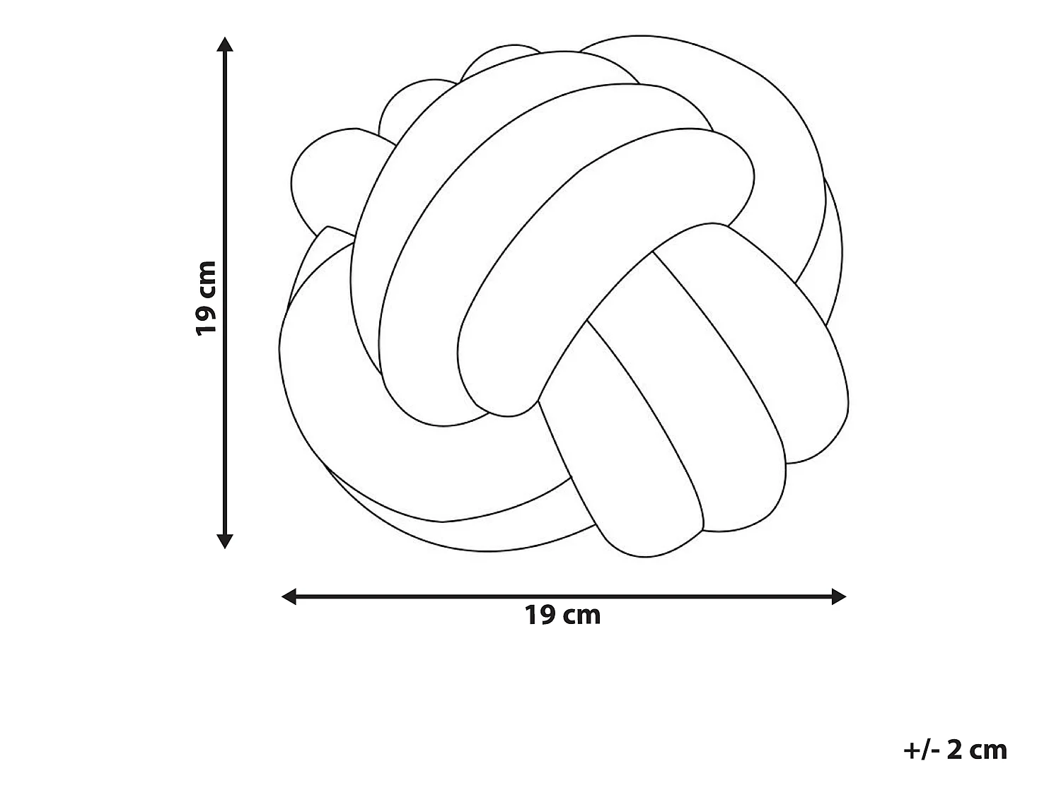 Coussin MALNI Bouclé 19 x 19 cm Blanc cassé Unicolore