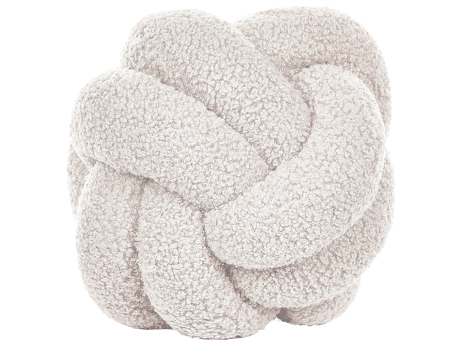 Coussin MALNI Bouclé 19 x 19 cm Blanc cassé Unicolore