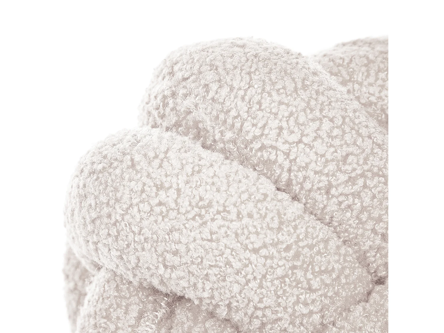 Coussin MALNI Bouclé 19 x 19 cm Blanc cassé Unicolore