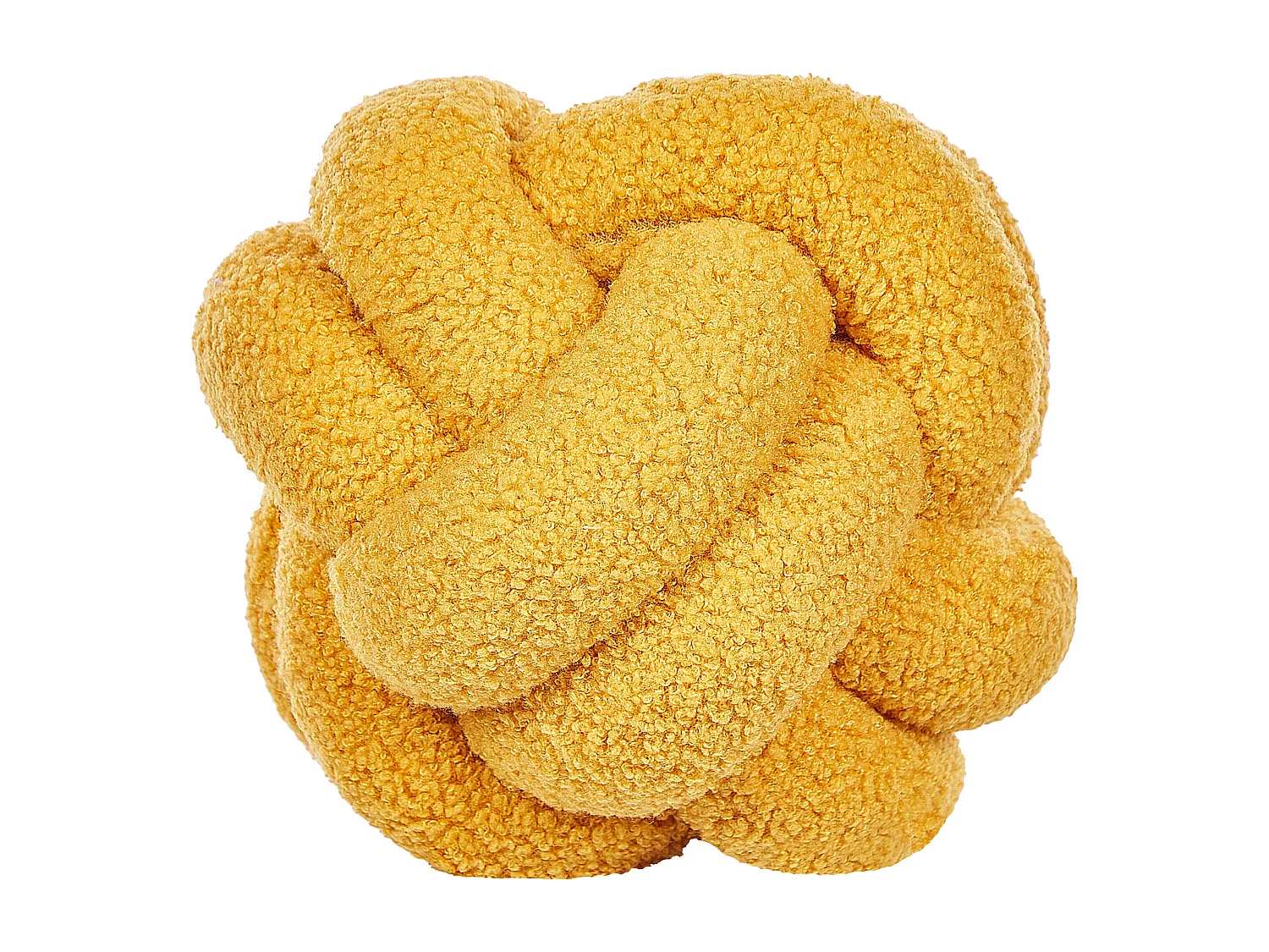 Coussin MALNI Bouclé 19 x 19 cm Moutarde Unicolore
