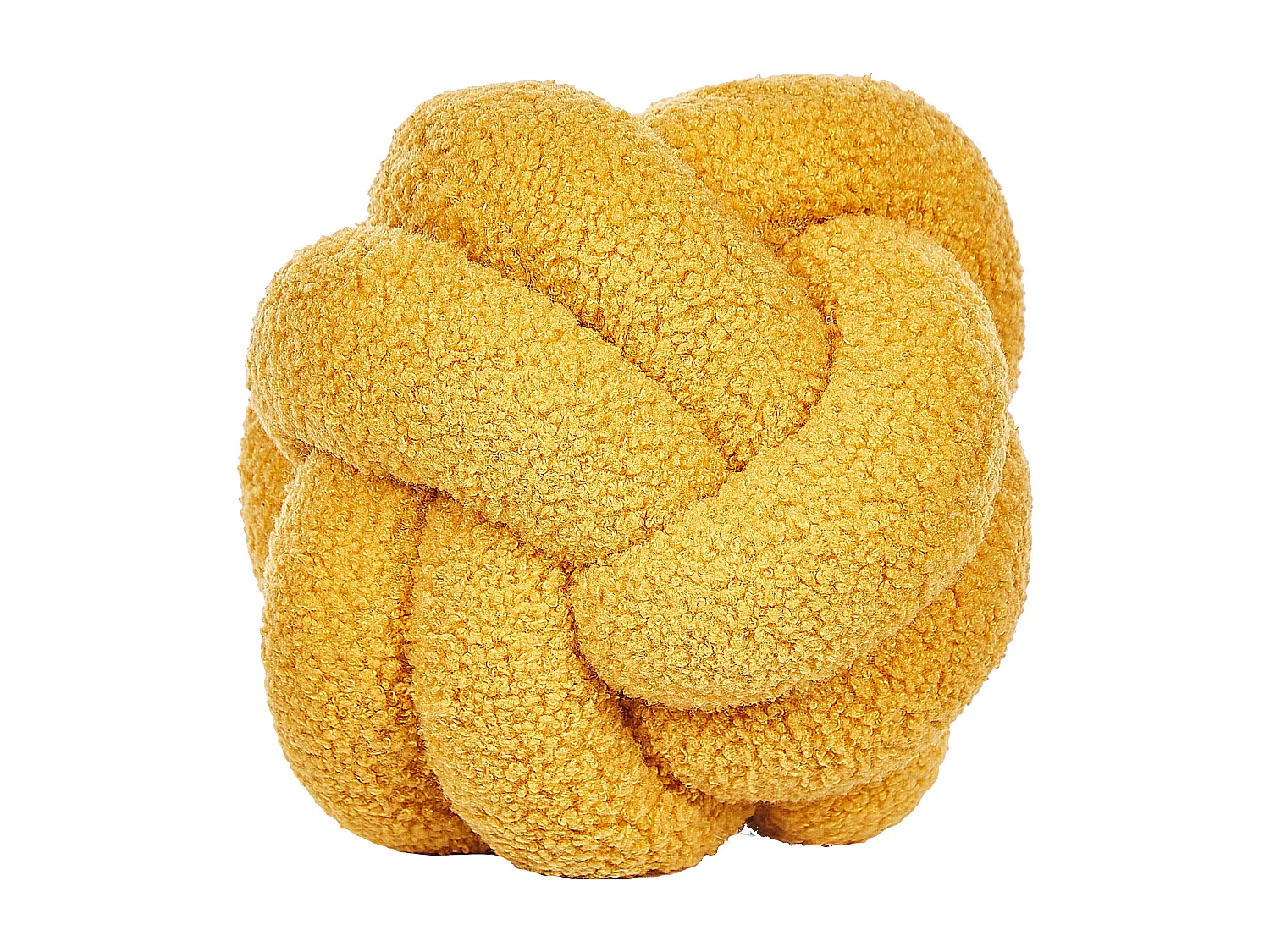 Coussin MALNI Bouclé 19 x 19 cm Moutarde Unicolore