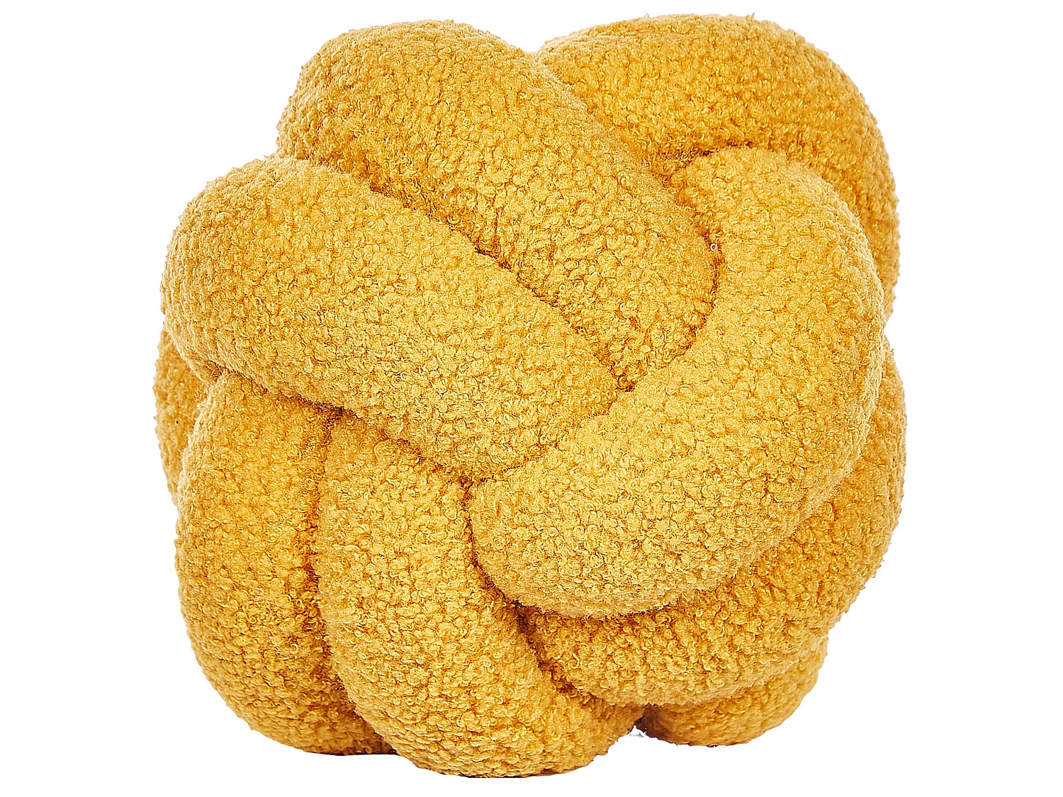 Coussin MALNI Bouclé 19 x 19 cm Moutarde Unicolore