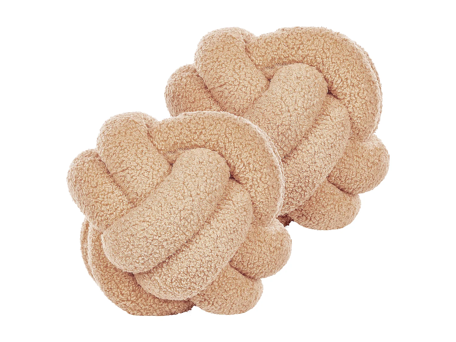 Conjunto de 2 almofadas decorativas MALNI Bouclé 19 x 19 cm Cor de areia Sólido