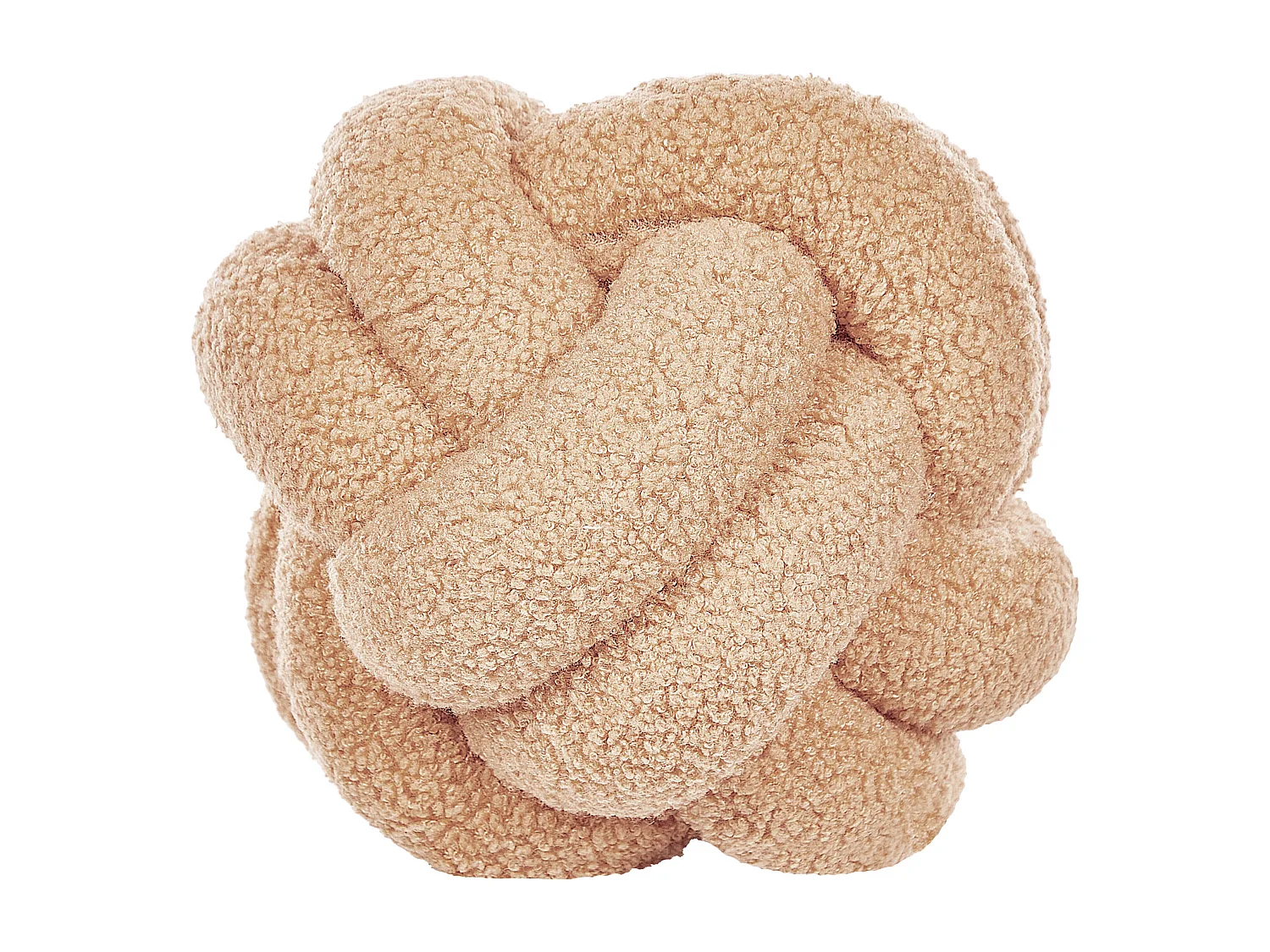 Lot de 2 coussins décoratifs MALNI Bouclé 19 x 19 cm Beige sable Unicolore