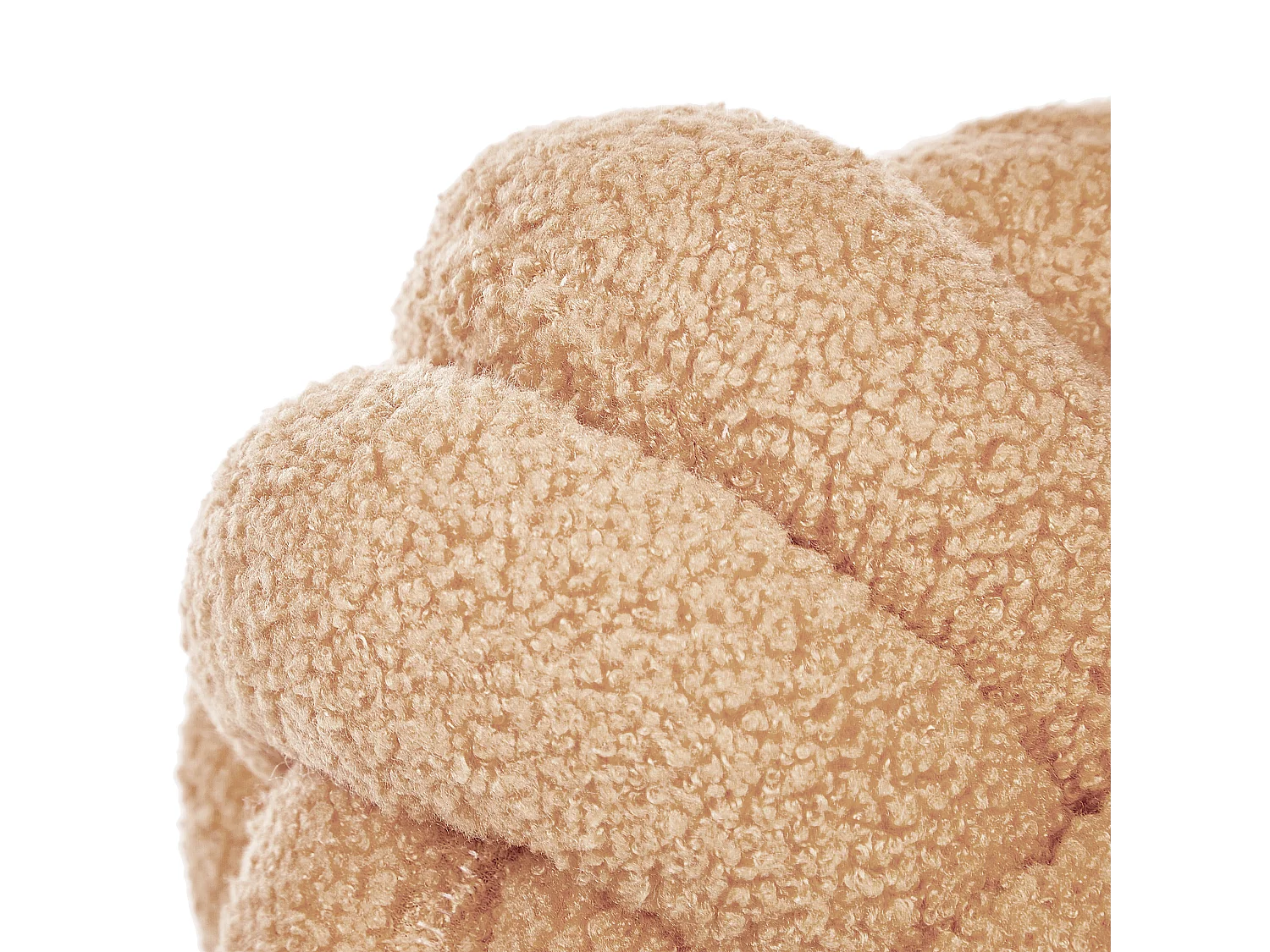Lot de 2 coussins décoratifs MALNI Bouclé 19 x 19 cm Beige sable Unicolore