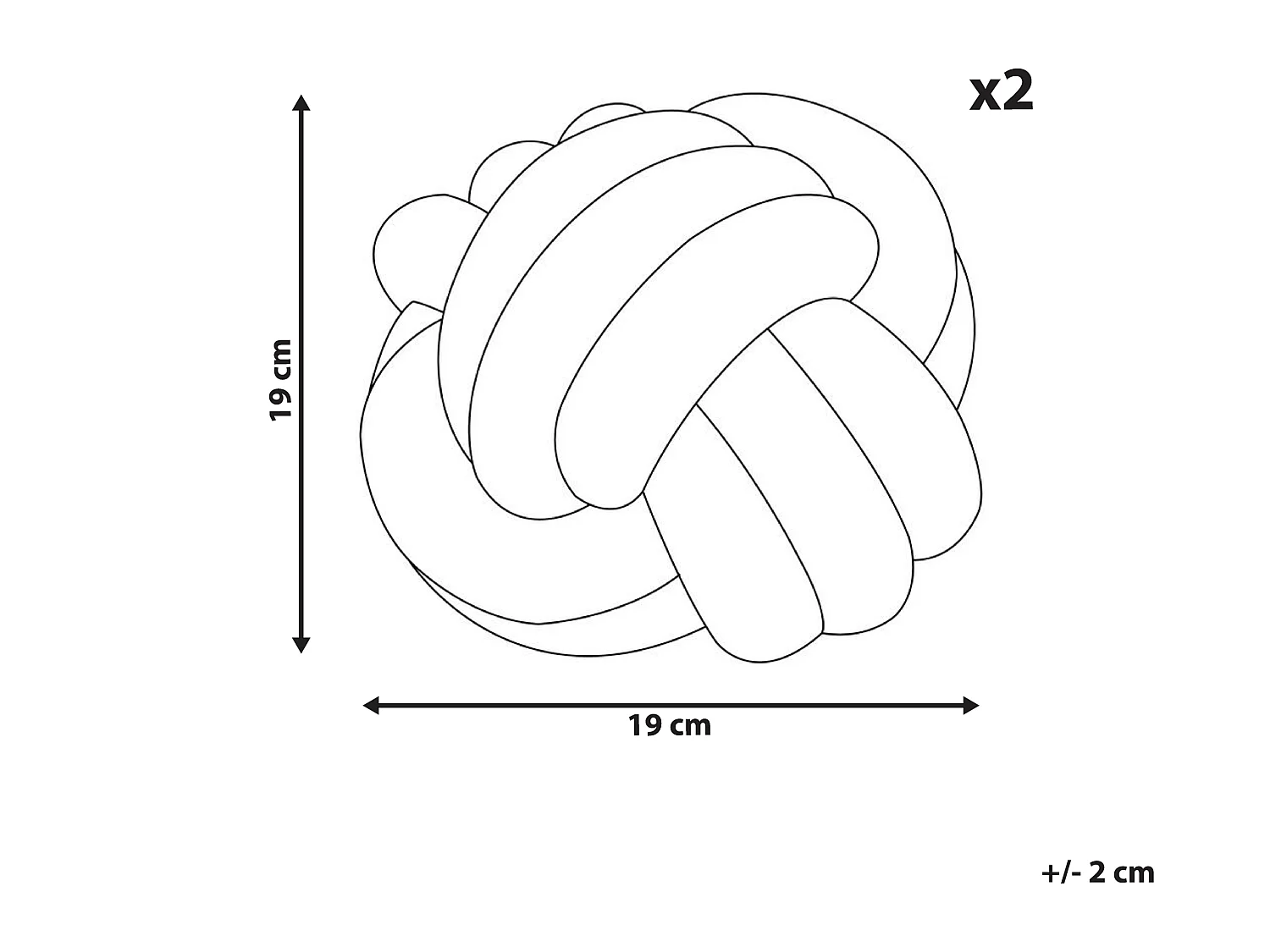 Conjunto de 2 almofadas decorativas MALNI Bouclé 19 x 19 cm Branco creme Sólido