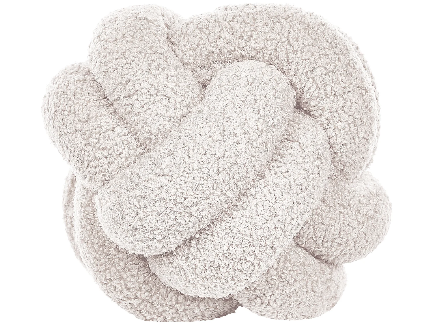 Lot de 2 coussins décoratifs MALNI Bouclé 19 x 19 cm Blanc cassé Unicolore