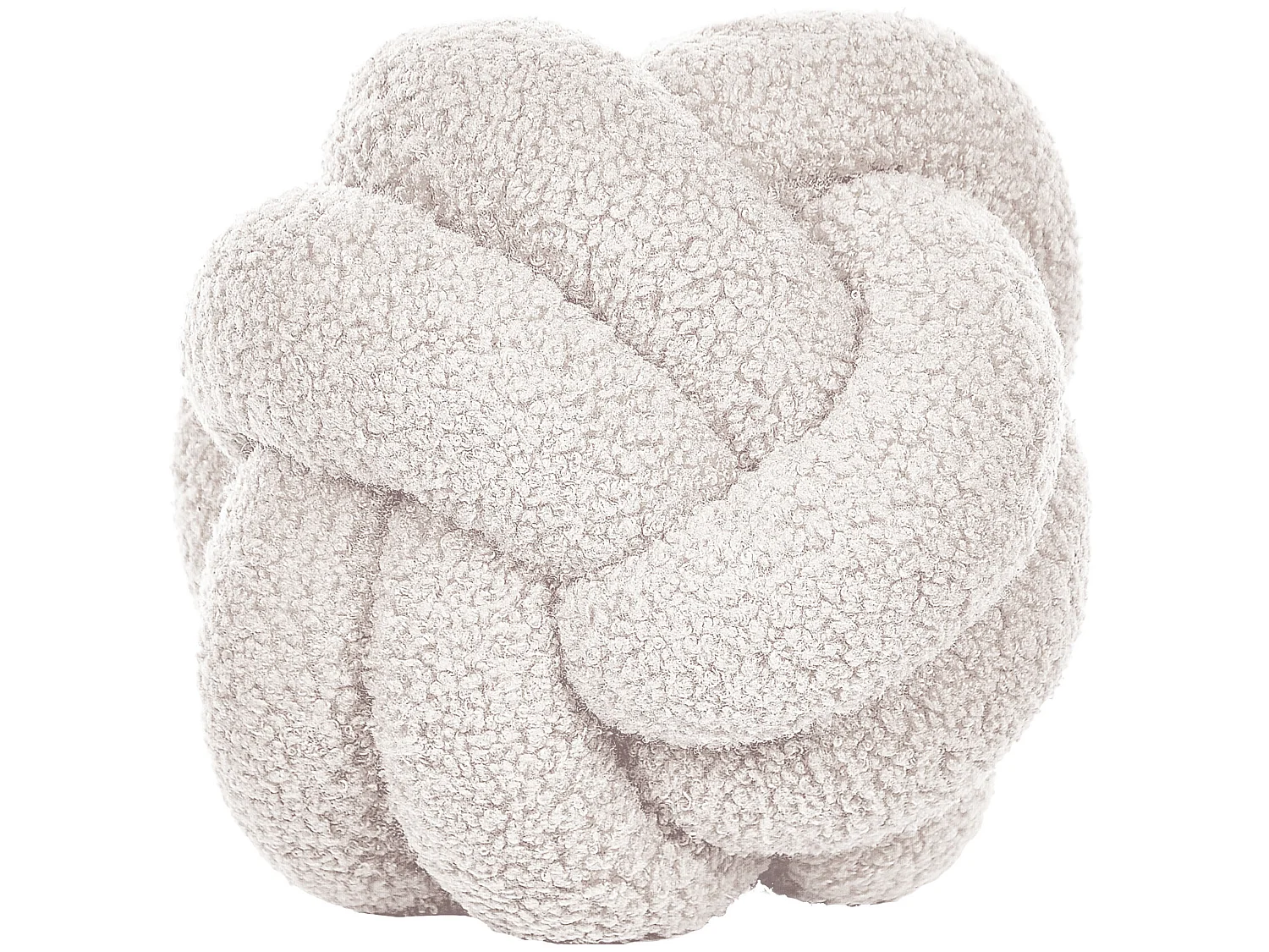 Lot de 2 coussins décoratifs MALNI Bouclé 19 x 19 cm Blanc cassé Unicolore
